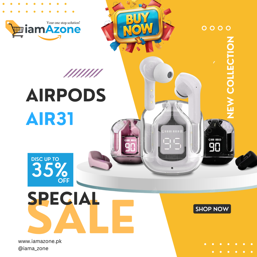 🎧 Wireless Earbuds with Transparency Mode AIR 31 PRO– Stay Connected to Your World