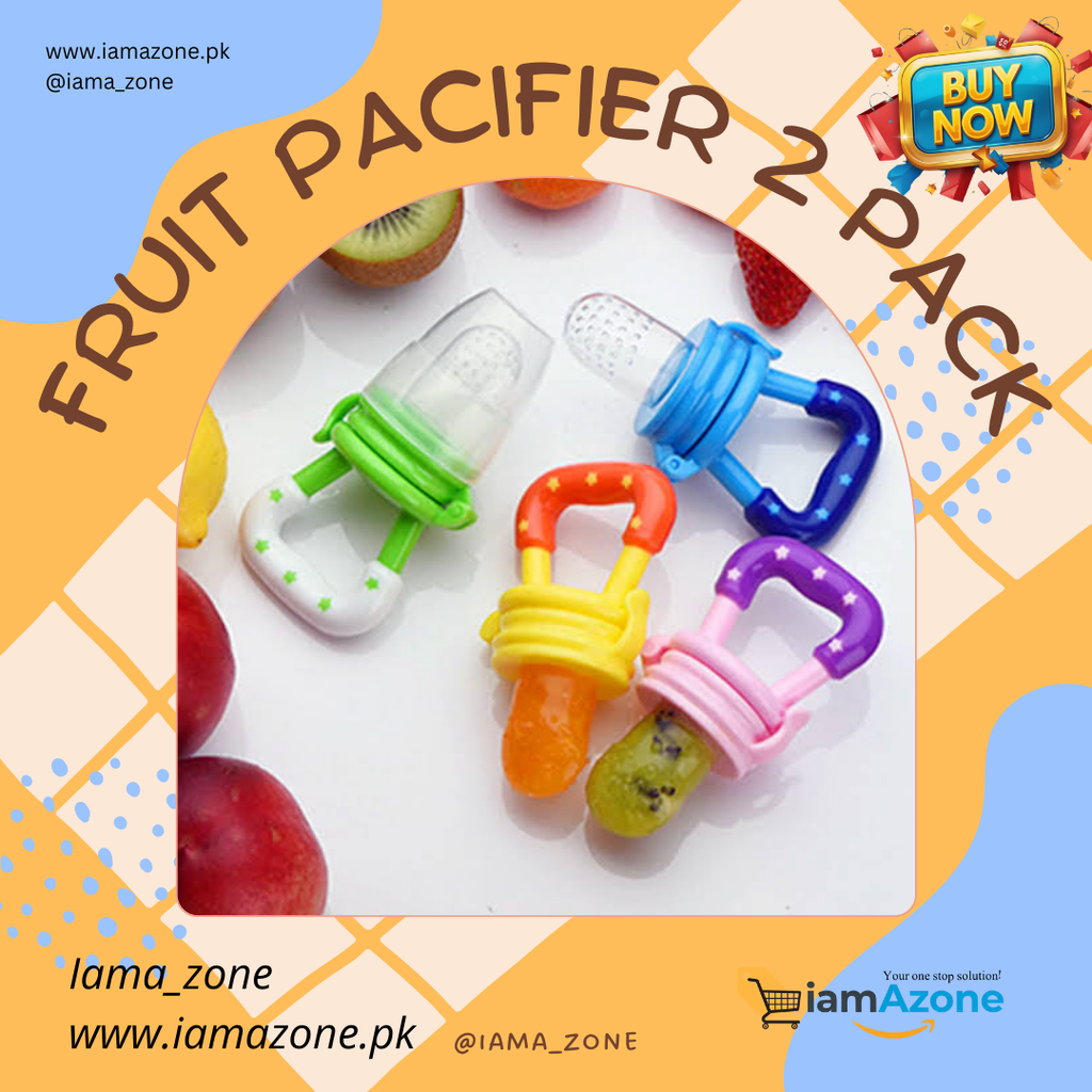 🍼 Silicone Fruit Feeder Pacifier | Pack of 2