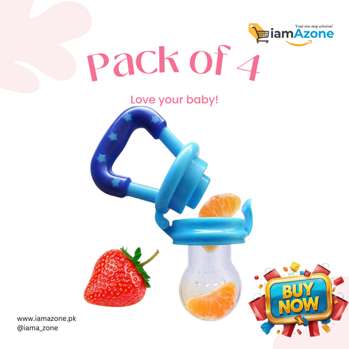 4-in-1 Baby Care Combo: Head Protector, U-Brush, Fruit Pacifier & Spoon Feeder