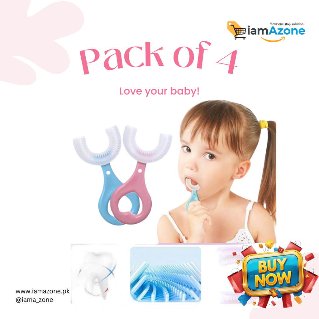 4-in-1 Baby Care Combo: Head Protector, U-Brush, Fruit Pacifier & Spoon Feeder