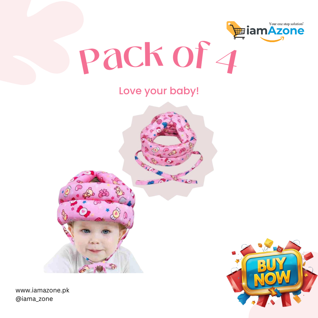 4-in-1 Baby Care Combo: Head Protector, U-Brush, Fruit Pacifier & Spoon Feeder