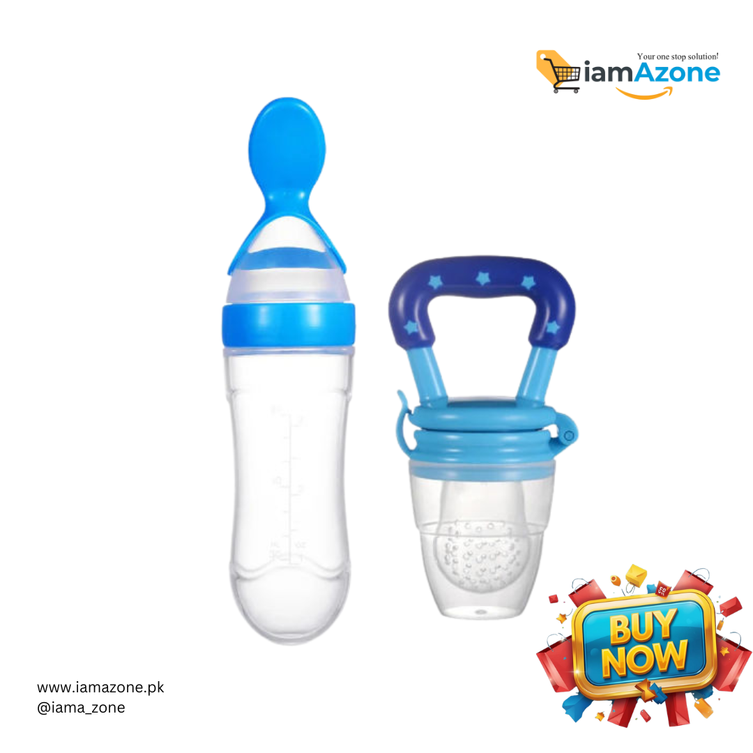 🍼✨ Combo Pack of 2: 1 Fruit Pacifier & 1 Spoon Feeder