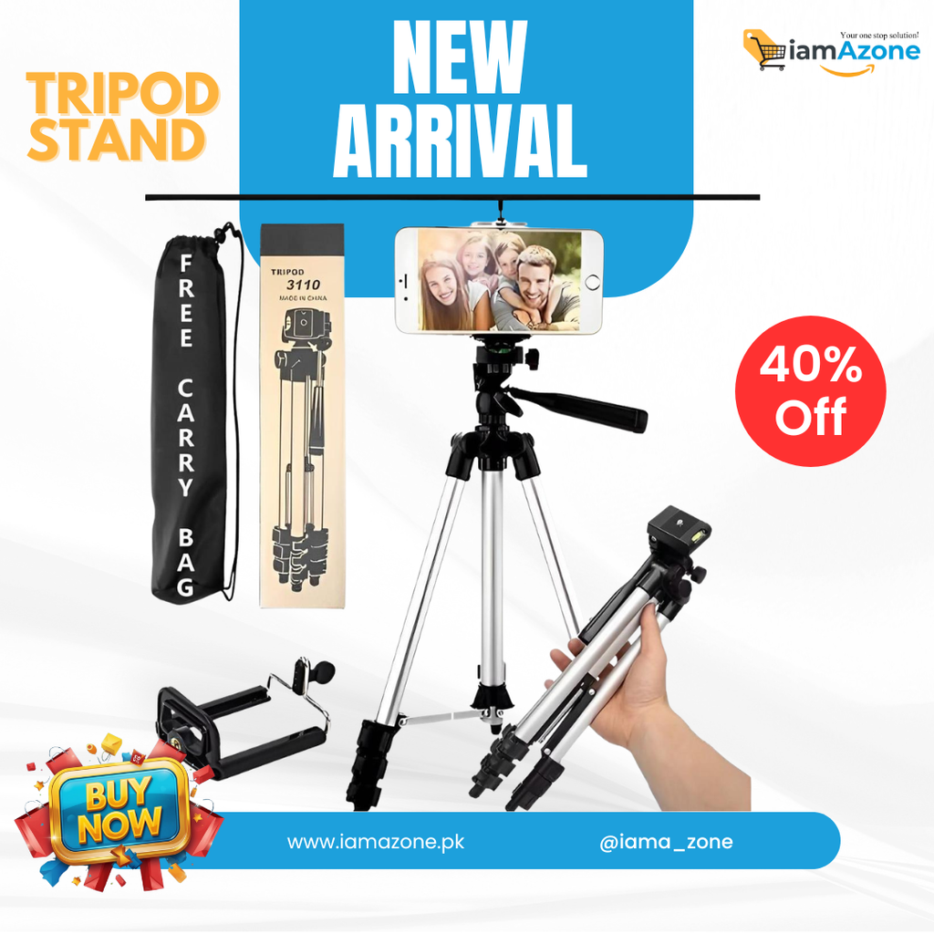 📸 3.5 Feet Tripod Mobile Stand | Professional Shots. Zero Hassle. Maximum Stability